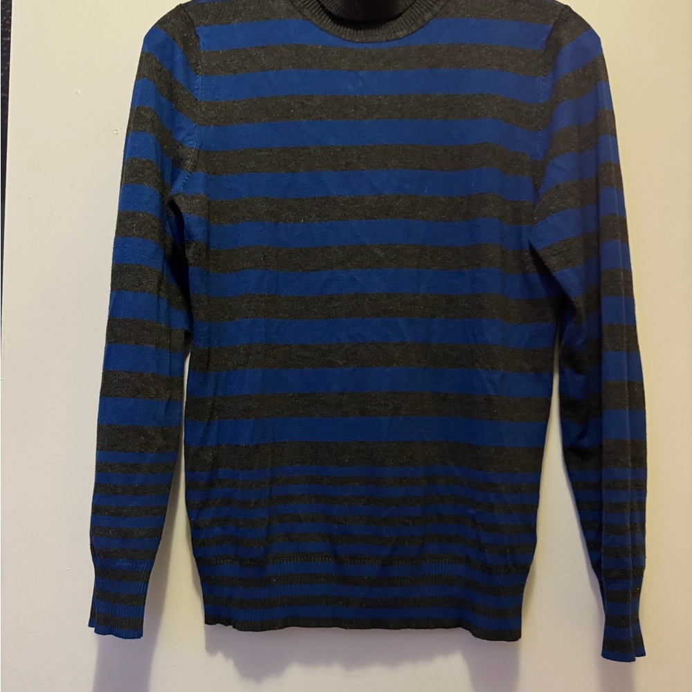 Joseph Men's Striped Crewneck Sweater - Blue and Black